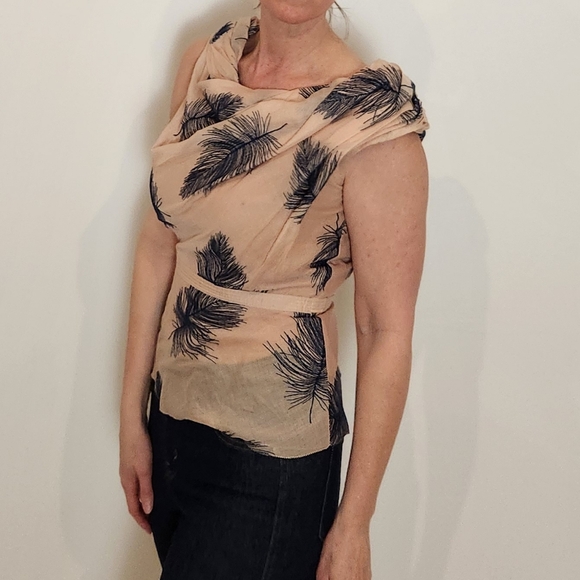 Byron Lars Tops - Byron Lars Feather Print Top